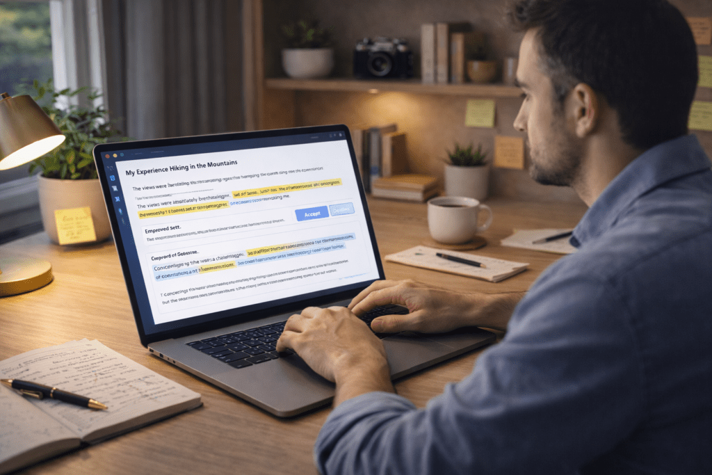 Editing content to learn how to use AI writing tools effectively