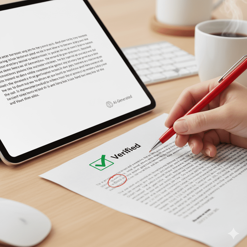 A laptop, phone, and tablet all showing green checkmarks and simple bar charts to show content growth.