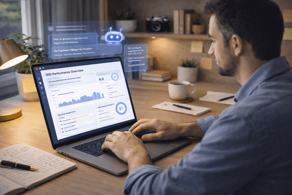 AI SEO analysis dashboard shown in Are AI Writing Tools Safe for SEO guide