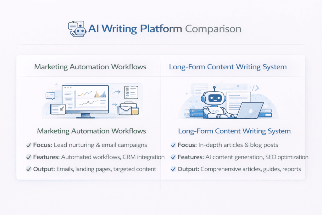 AI writing platform comparison explained in copy.ai vs jasper guide