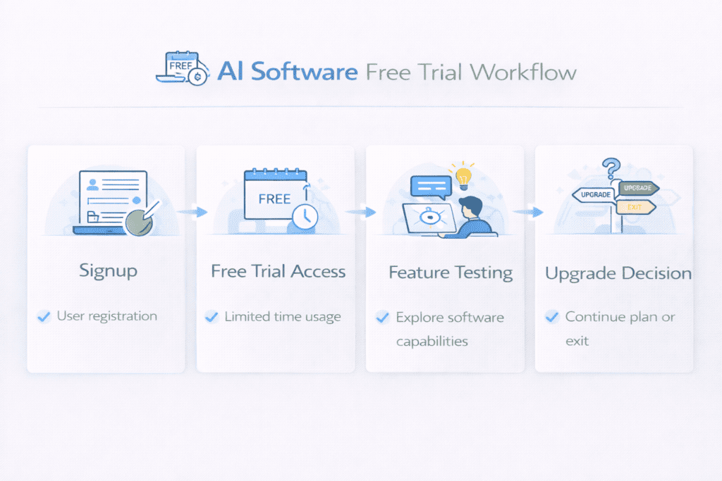 AI software free trial workflow explained in jasper ai pricing guide