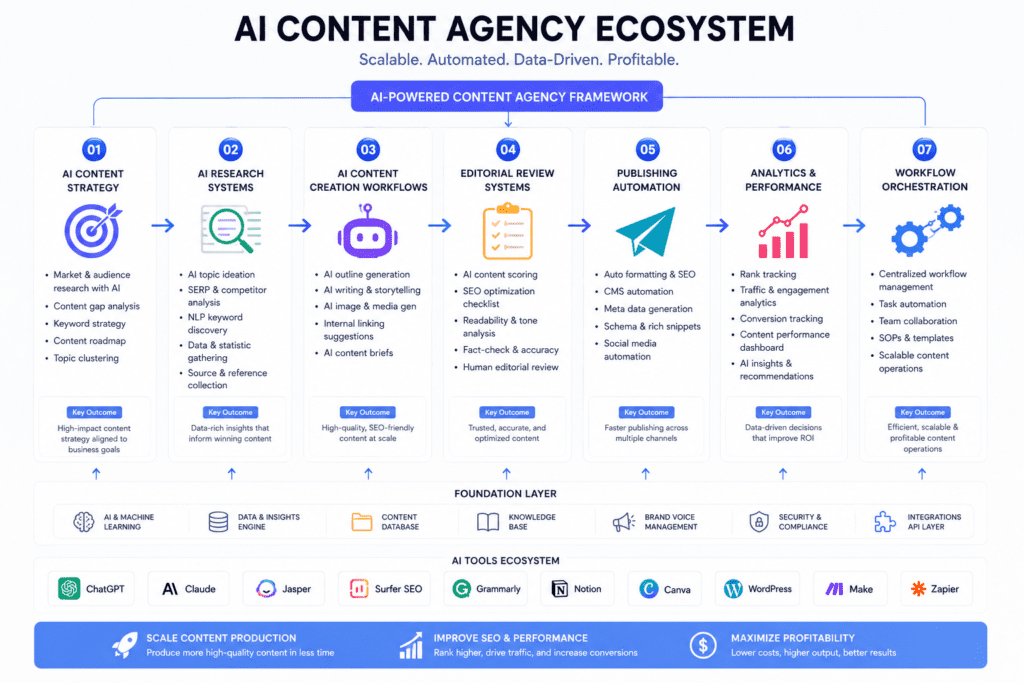AI Content Pipeline for Agencies supporting freelance writing blogging affiliate marketing and AI content services